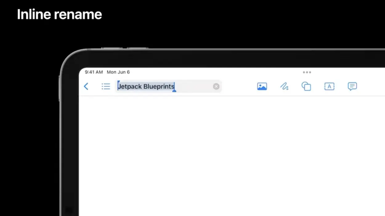 Inline rename